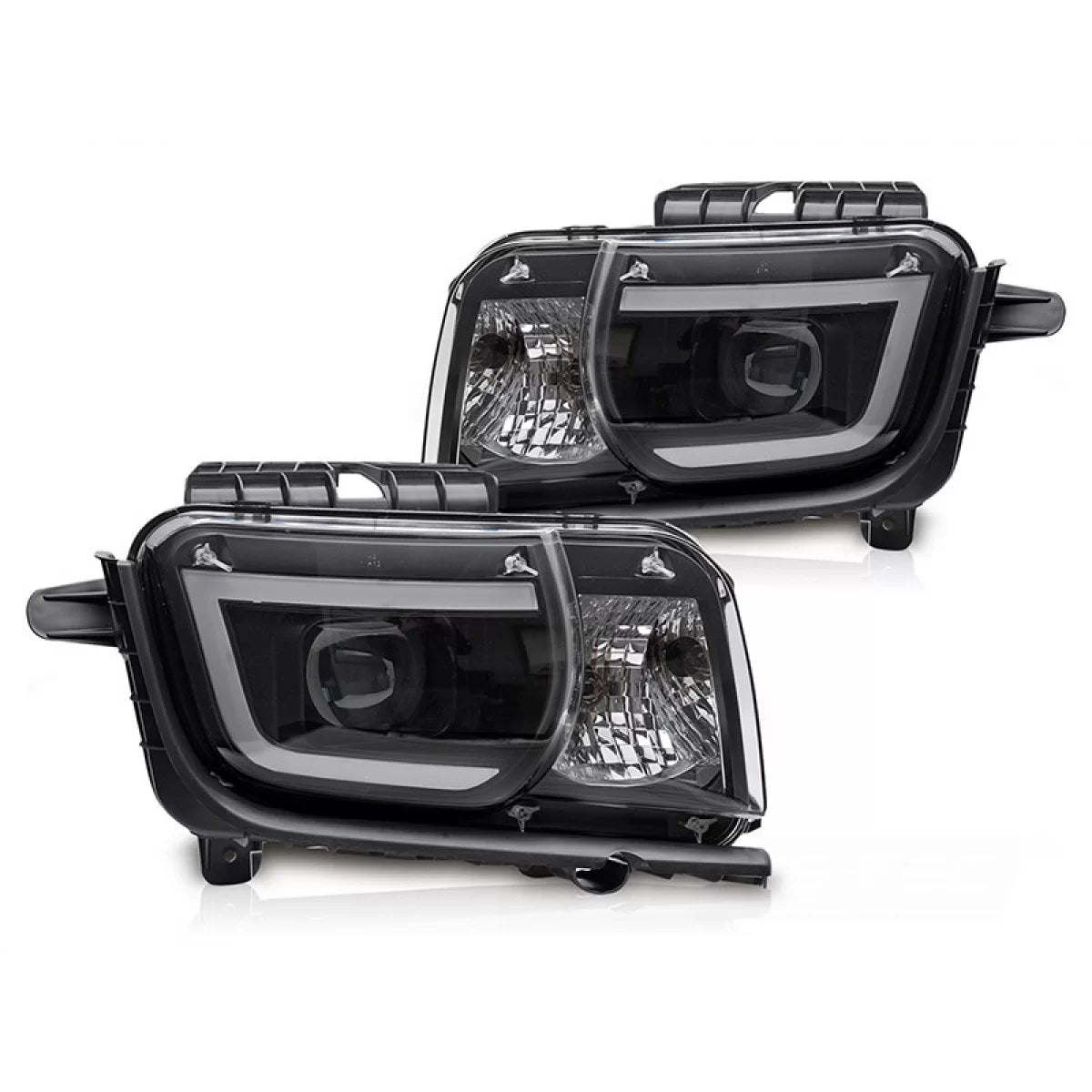 Fari Tuning Anteriori Dx e Sx Base Nera per Chevrolet Camaro 2009-2013