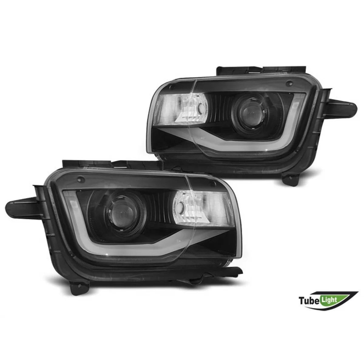 Fari Anteriori Tuning Base Nera Sinistro e Destro per Chevrolet Camaro 2009-2013