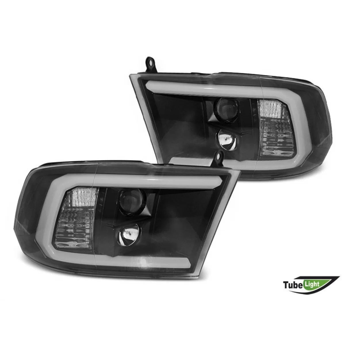 Fari Anteriori Tuning con Base Nera per Dodge Ram 2009-2018 Dx e Sx