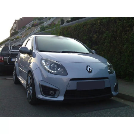 Fari Tuning con Luci Diurne Neri Anteriori Sinistro e Destro per Renault Twingo