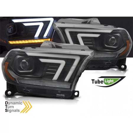 Fari con Indicatori Dinamici Anteriori Neri per Dodge Durango 2010-2013