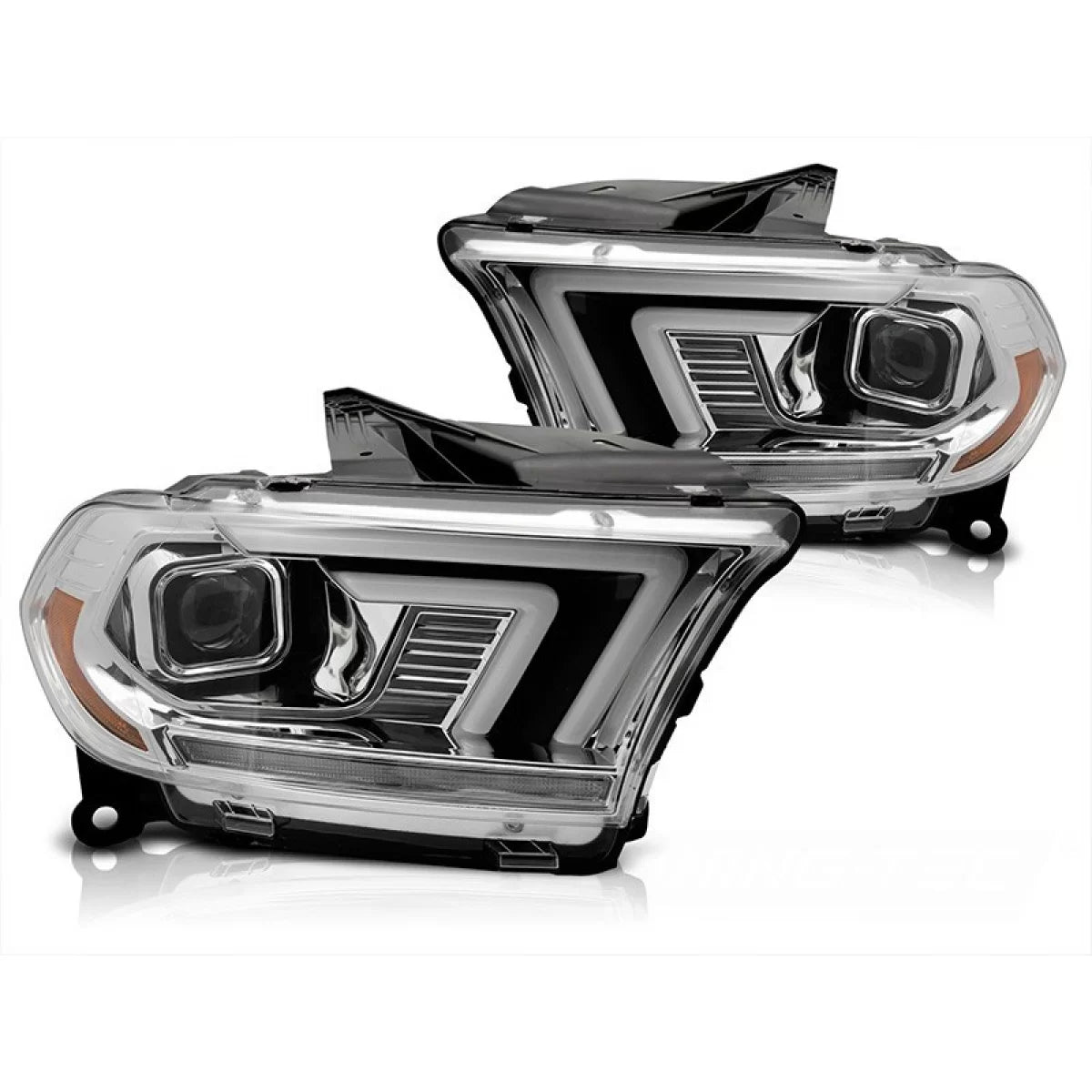 Fari Tuning con Frecce Dinamiche Anteriore Dodge Durango 2010-2013 Cromati