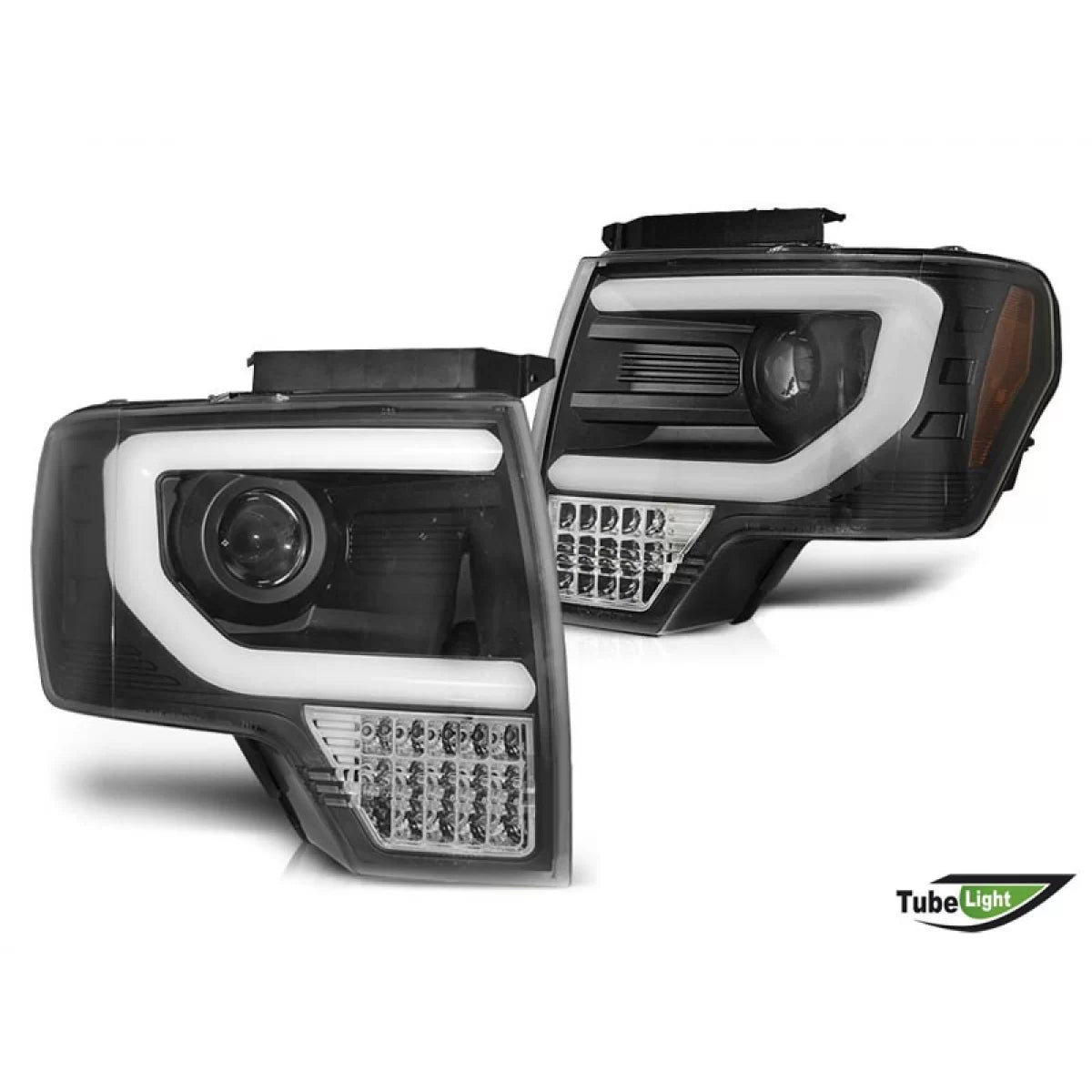 Fari Anteriori Tuning Base Nera Dx e Sx per Ford F150 2008-2014