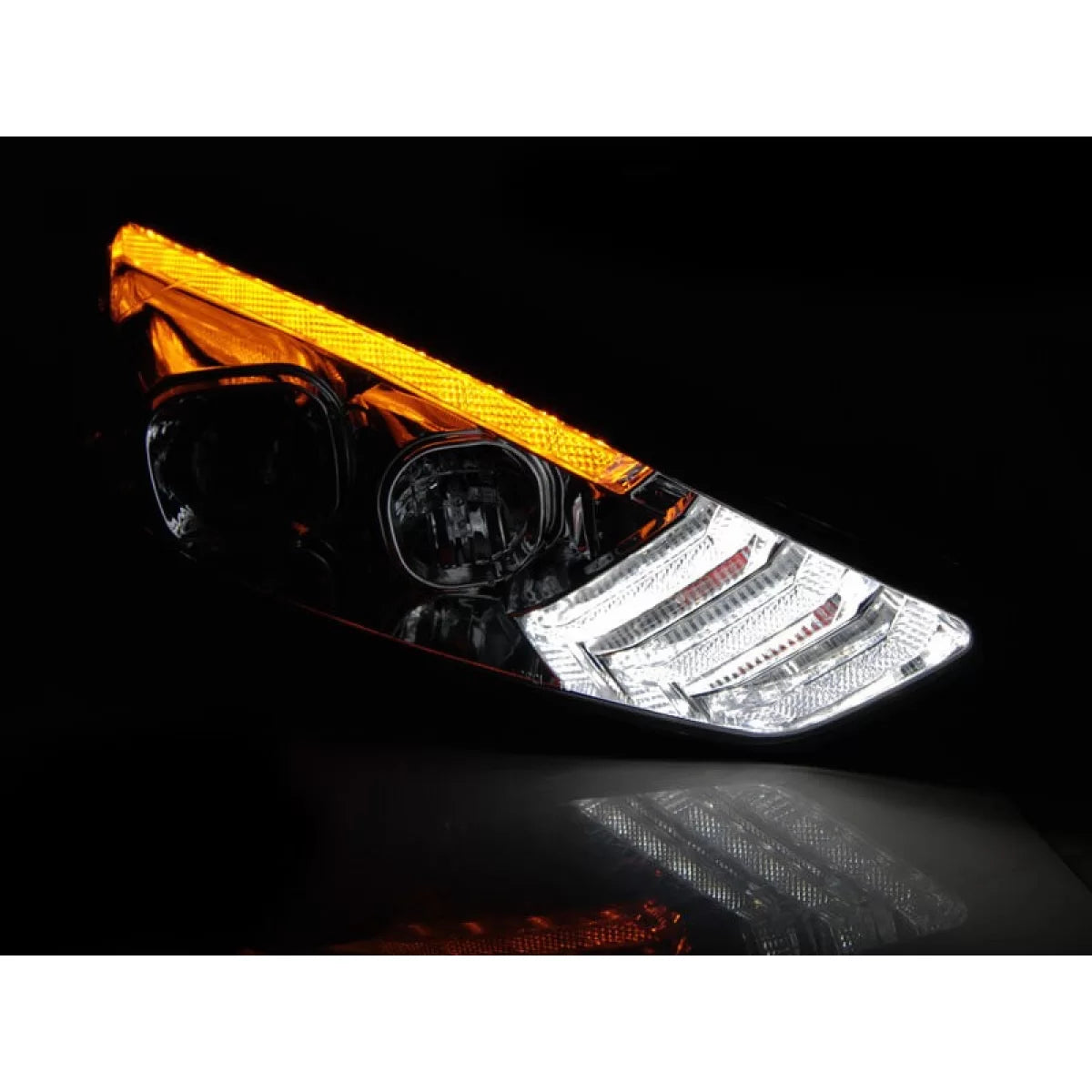 Fari Anteriori Cromati Sinistro e Destro per Ford Focus MK3 2015-2018