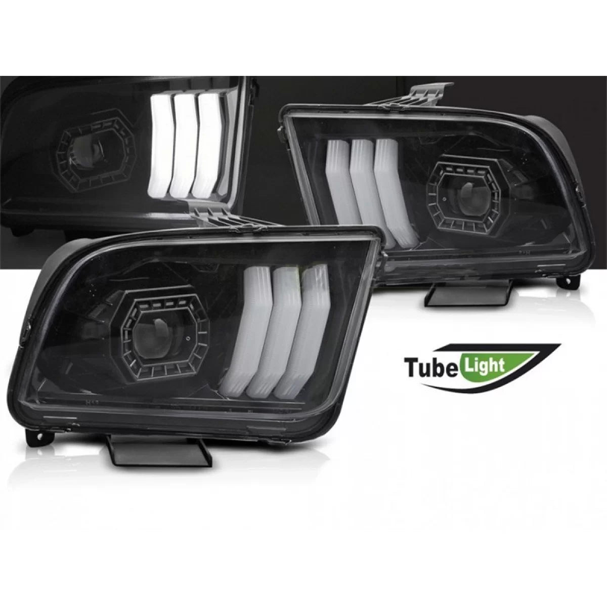 Fari Anteriori Tuning Base Nera per Ford Mustang 2004-2009
