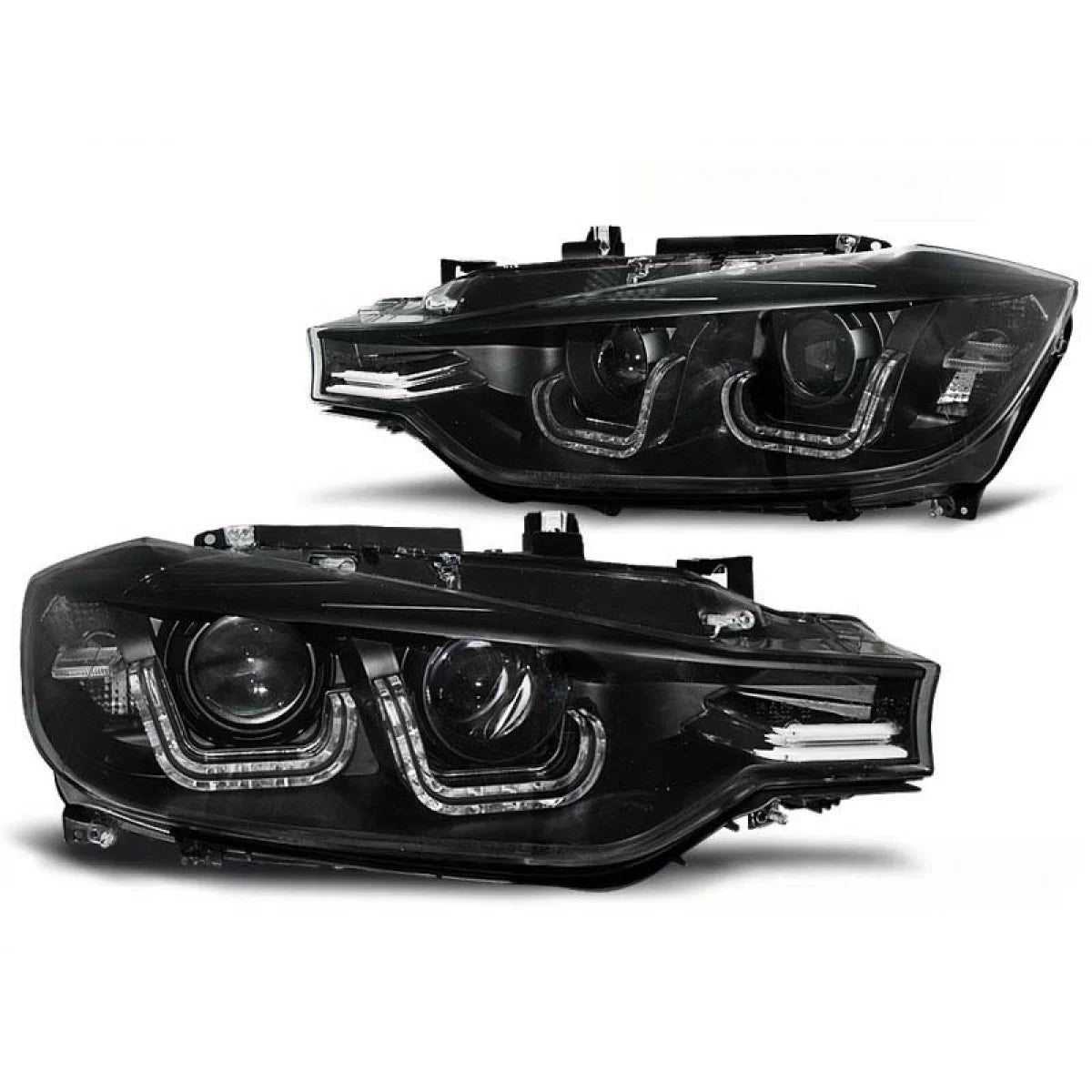 Fari Anteriori Tuning con Luci Diurne BMW 3 F30 F31 10.2011 Dx Sx