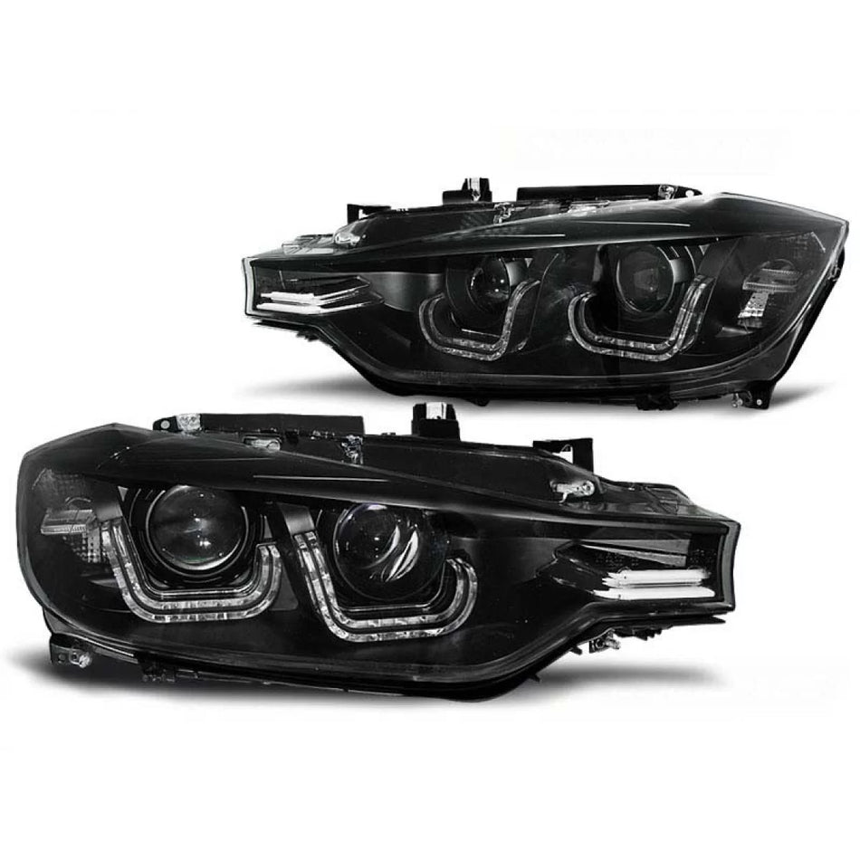 Fari Anteriori Tuning con Luci Diurne BMW 3 F30 F31 10.2011 Dx Sx