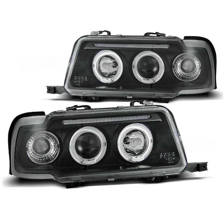 Fari Anteriore Sinistro e Destro con Occhi di Angelo Alogeni per Audi 80 B4