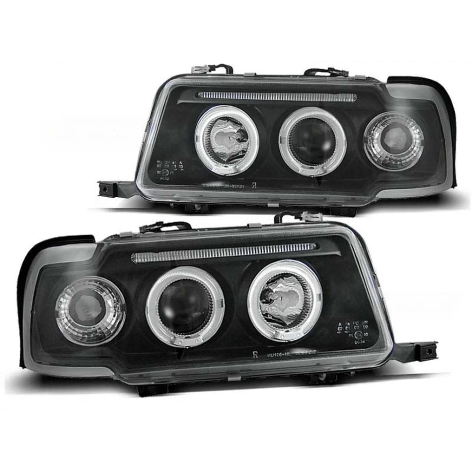 Fari Anteriore Sinistro e Destro con Occhi di Angelo Alogeni per Audi 80 B4
