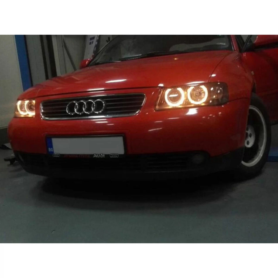 Fari Anteriori con Anelli Alogeni per Audi A3 09.2000-05.2003 Dx e Sx