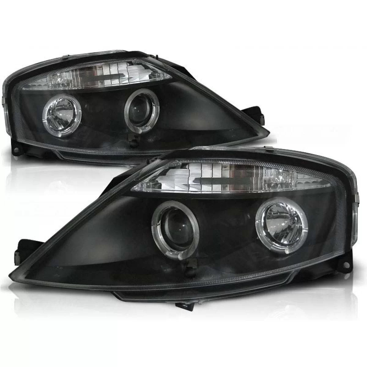 Fari Anteriori con Angel Eyes Alogeni per Citroën C3 03 2002-2009 Dx e Sx