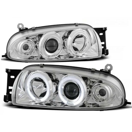 Fari Anteriori con Occhi di Angelo Alogeni per Ford Fiesta MK4 10.1995-08.1999