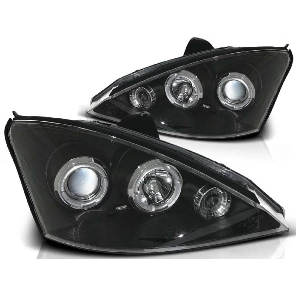 Fari Tuning con Angel Eyes Alogeni Anteriori Sinistro e Destro per Ford Focus