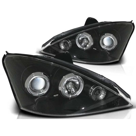 Fari Tuning con Angel Eyes Alogeni Anteriori Sinistro e Destro per Ford Focus