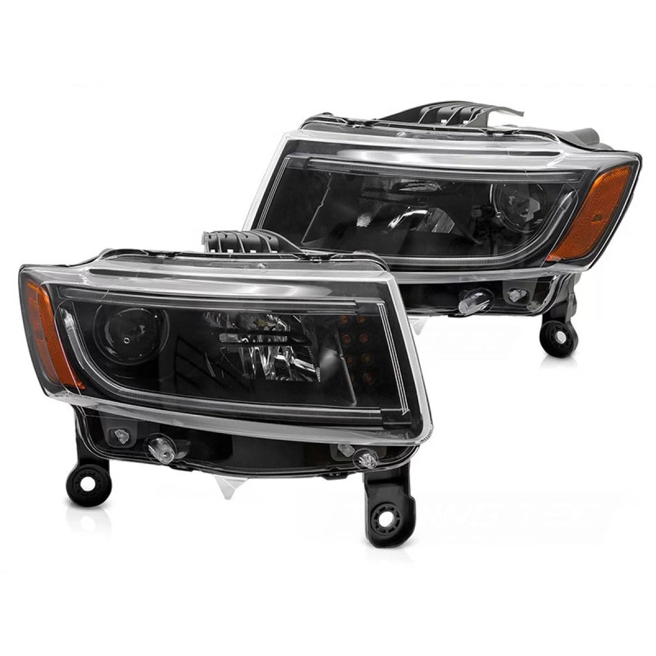 Fari Anteriori Tuning Base Nera Dx e Sx per Jeep Grand Cherokee 2014-2016
