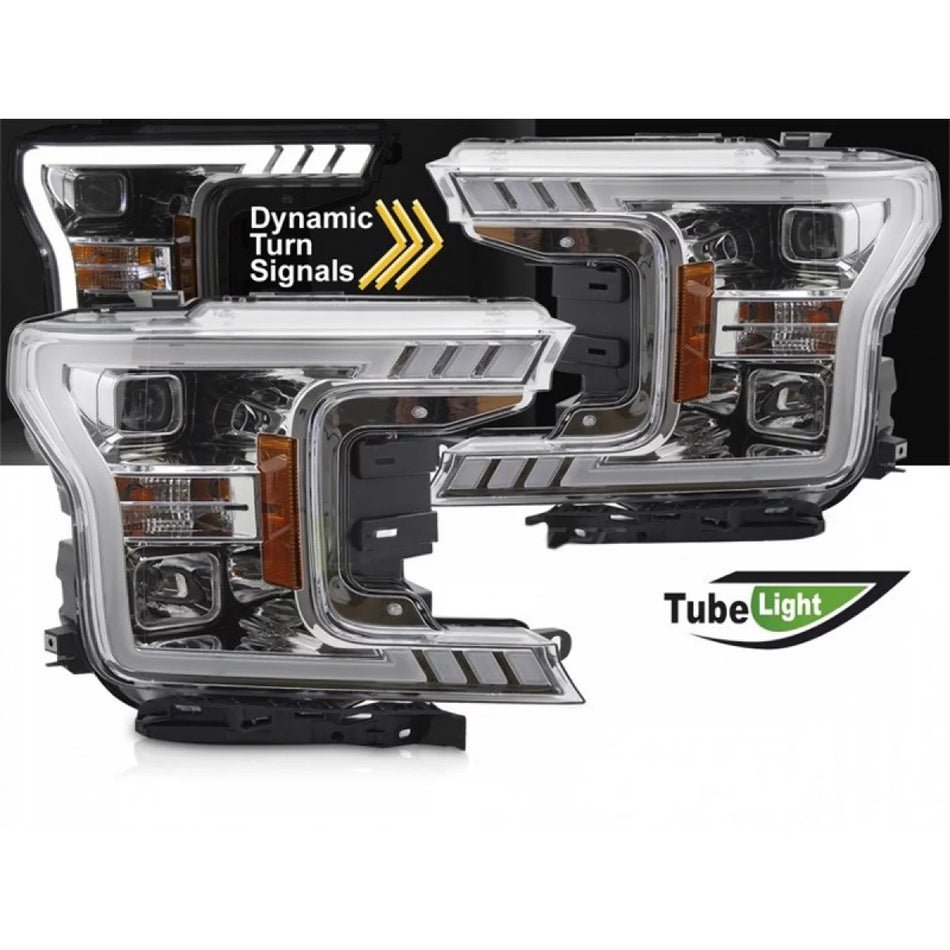 Fari Tuning con LED e Indicatori Dinamici Anteriore Dx e Sx per Ford F150