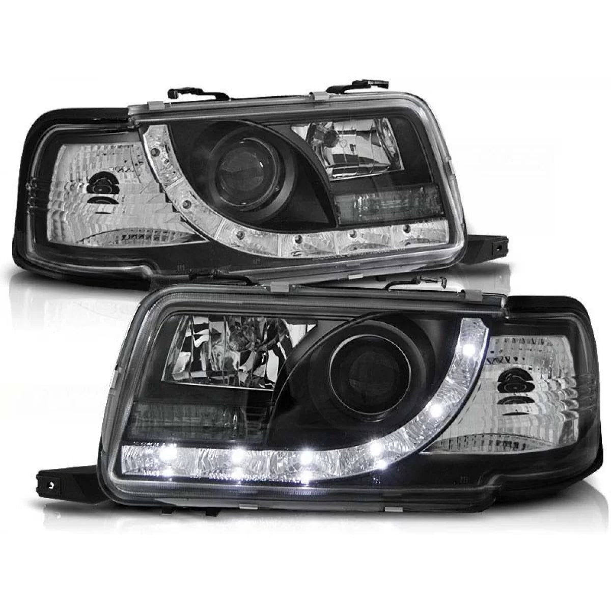 Fari Tuning con Luci LED Anteriori Sinistro e Destro per Audi 80 B4