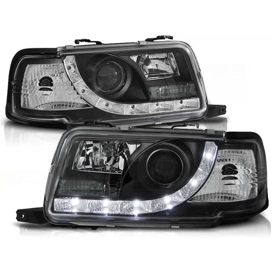 Fari Tuning con Luci LED Anteriori Sinistro e Destro per Audi 80 B4