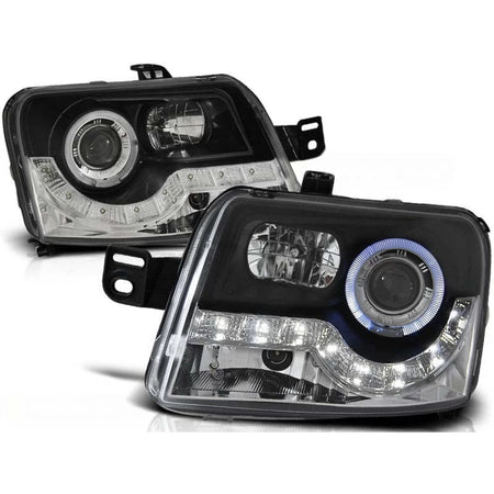 Fari Tuning con Luci LED Anteriore Sinistro e Destro per Fiat Panda dal 2003