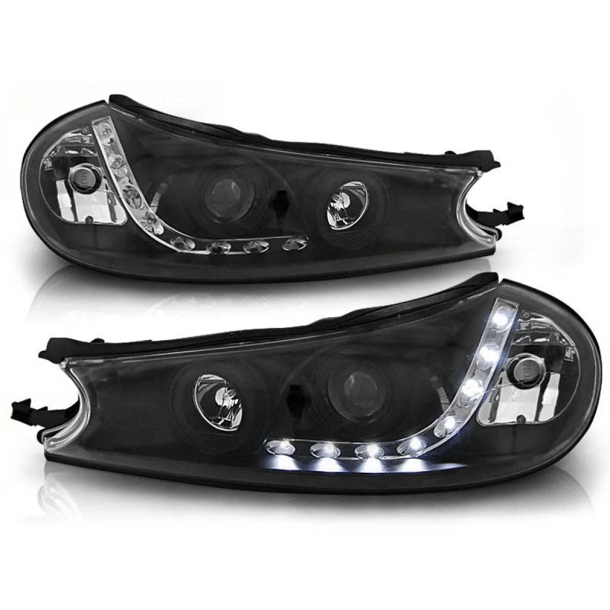 Fari Tuning con Luci LED Anteriore Sinistro e Destro per Ford Mondeo 1996-2000