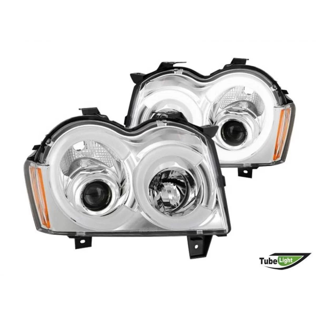 Fari Tuning con Luci LED Anteriore Dx e Sx per Jeep Grand Cherokee 2005-2008