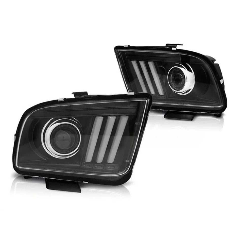 Fari Anteriori con Lente Sinistro e Destro per Ford Mustang 2004-2009