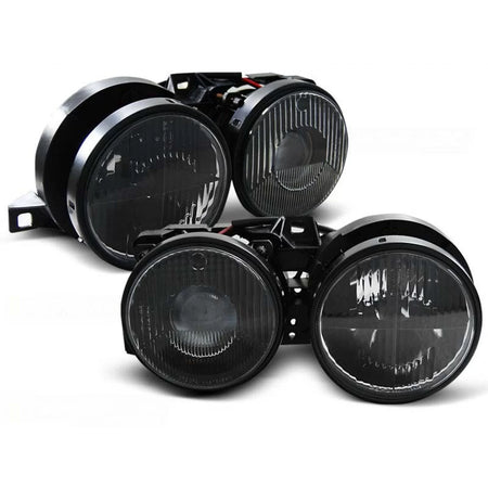 Fari Tuning con Lenti Anteriori Dx e Sx per BMW 3 E30 11.1982-06.1994