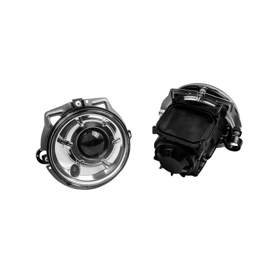 Fari Anteriori Tuning con Base Cromata per Mercedes Classe G W463 1989-2006 Dx