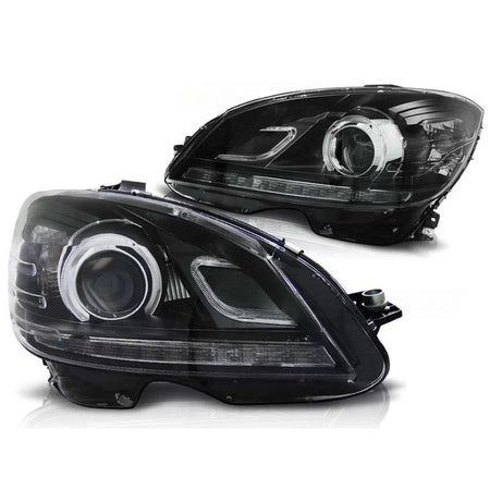 Fari Anteriori Tuning Sinistro e Destro per Mercedes Classe C W204 2007-2010