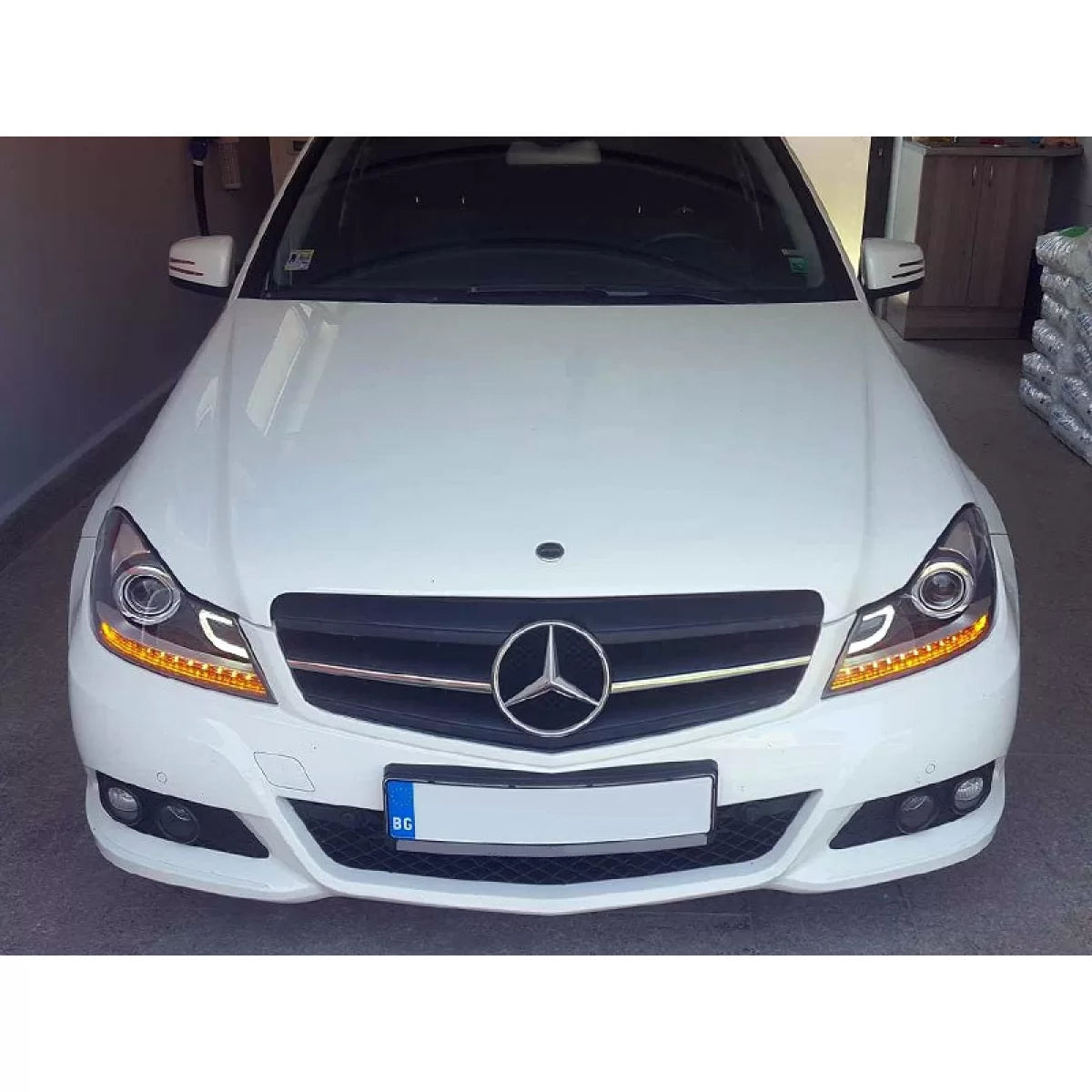Fari Anteriori Tuning Sinistro e Destro per Mercedes Classe C W204 2011-2014