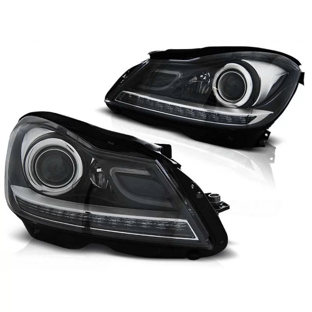 Fari Anteriori Tuning Sinistro e Destro per Mercedes Classe C W204 2011-2014