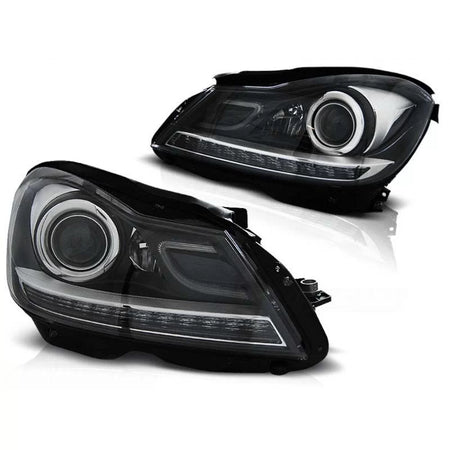 Fari Anteriori Tuning Sinistro e Destro per Mercedes Classe C W204 2011-2014