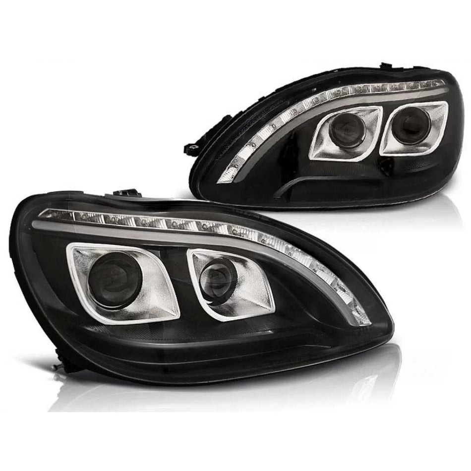 Fari Tuning Anteriori Sinistro e Destro per Mercedes Classe S W220 1998-2005