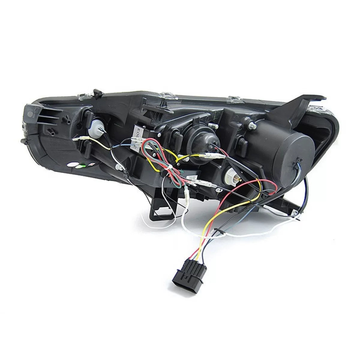 Fari Anteriori Neri con Frecce Dinamiche per Mitsubishi Lancer 2008-2016 Dx e Sx