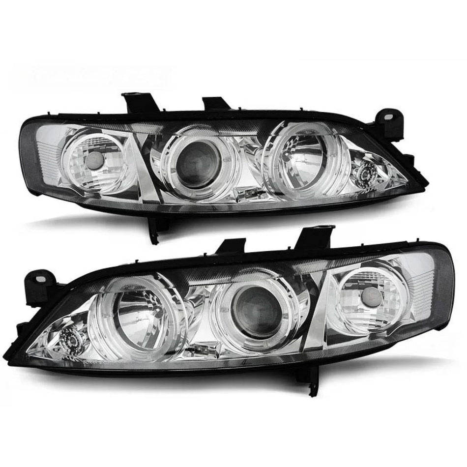 Fari Anteriori Tuning Sinistro e Destro per Opel Vectra B 1999-03.2002