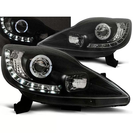 Fari Anteriori Tuning Sinistro e Destro per Peugeot 107 2005-2011