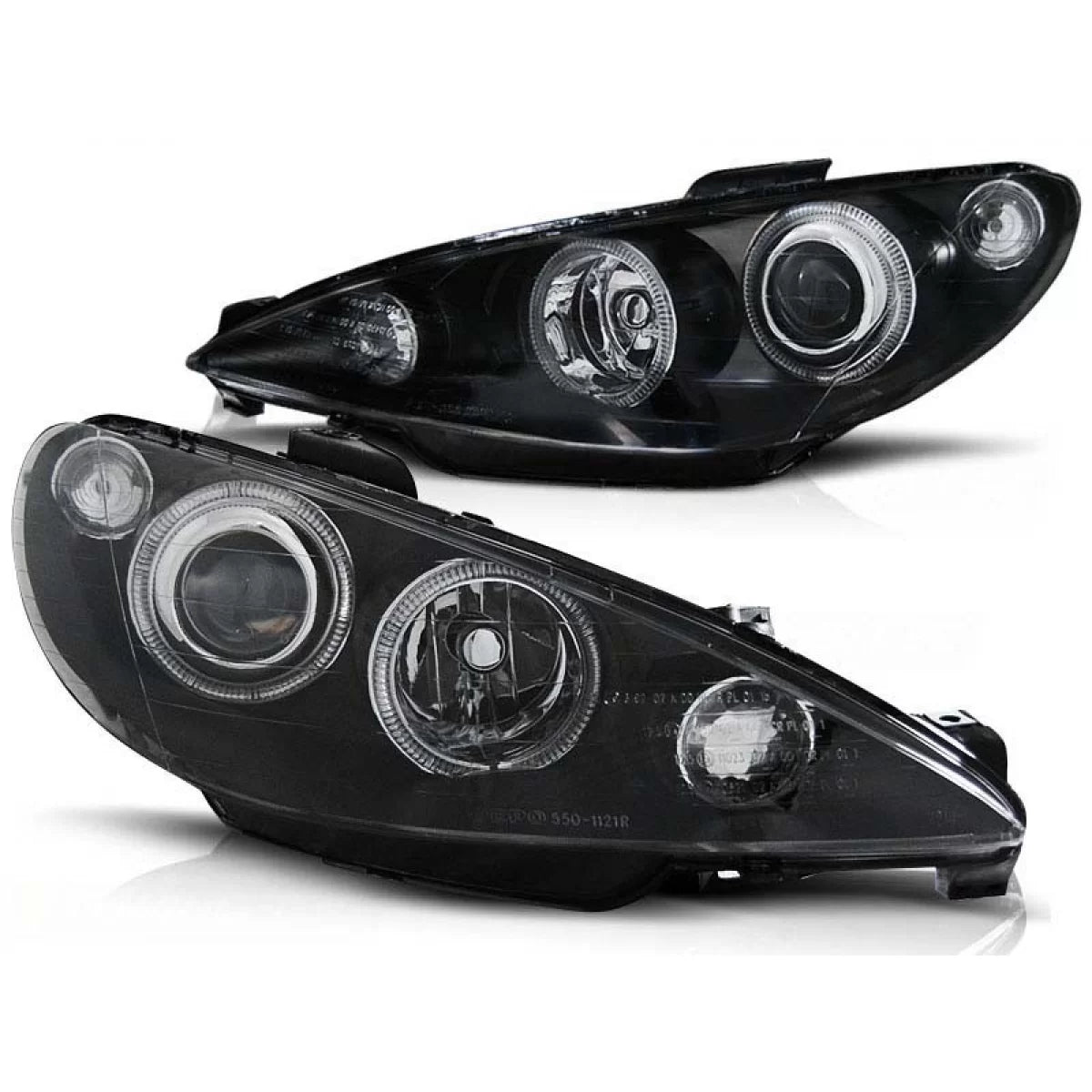 Fari Anteriori Tuning Sinistro e Destro per Peugeot 206 dal 2002