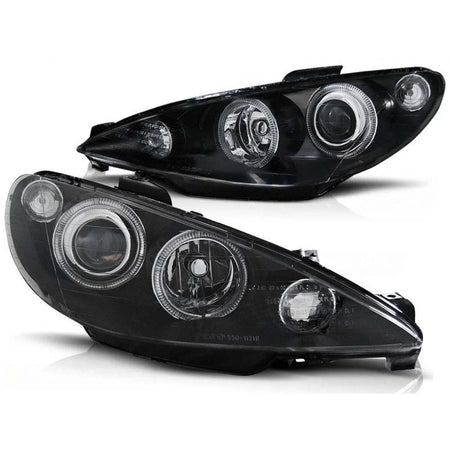 Fari Anteriori Tuning Sinistro e Destro per Peugeot 206 dal 2002