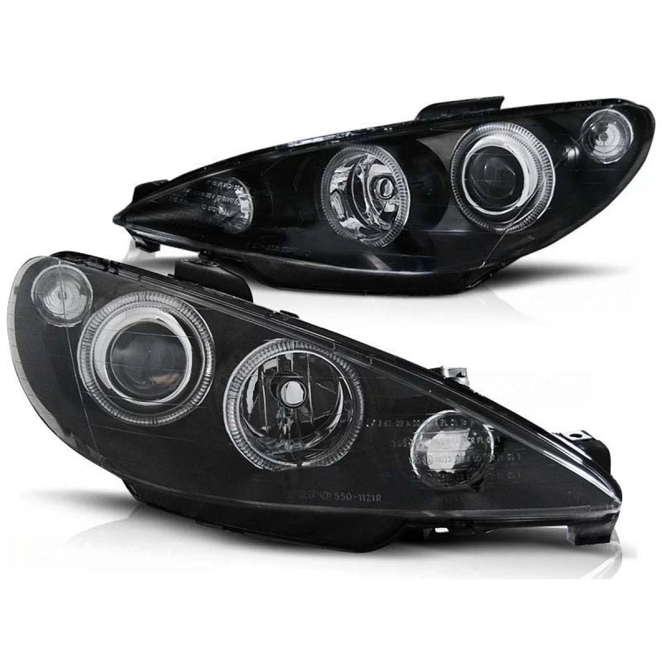 Fari Anteriori Tuning Sinistro e Destro per Peugeot 206 dal 2002