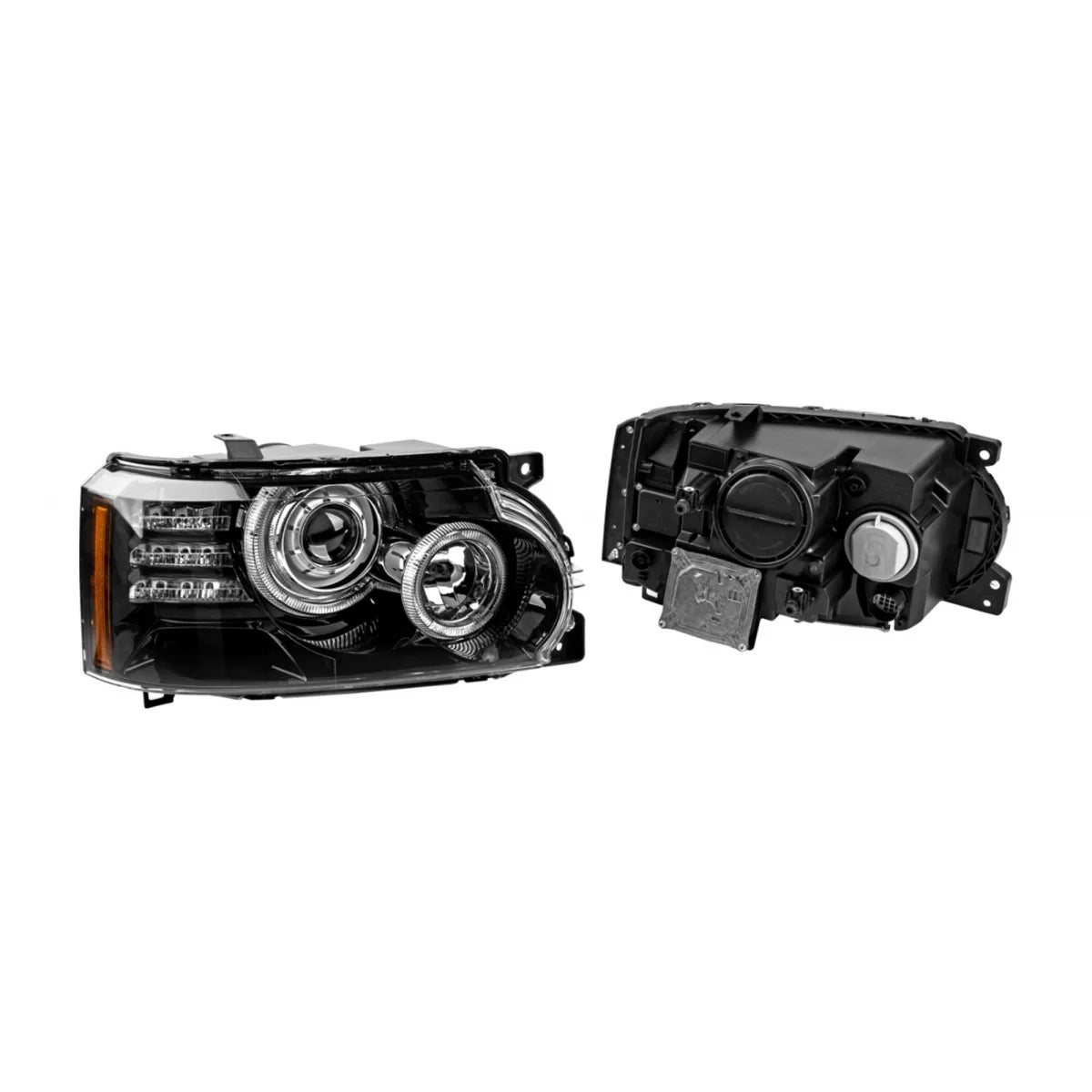 Fari Anteriori Tuning Base Nera Sinistro e Destro per Range Rover Vogue L322