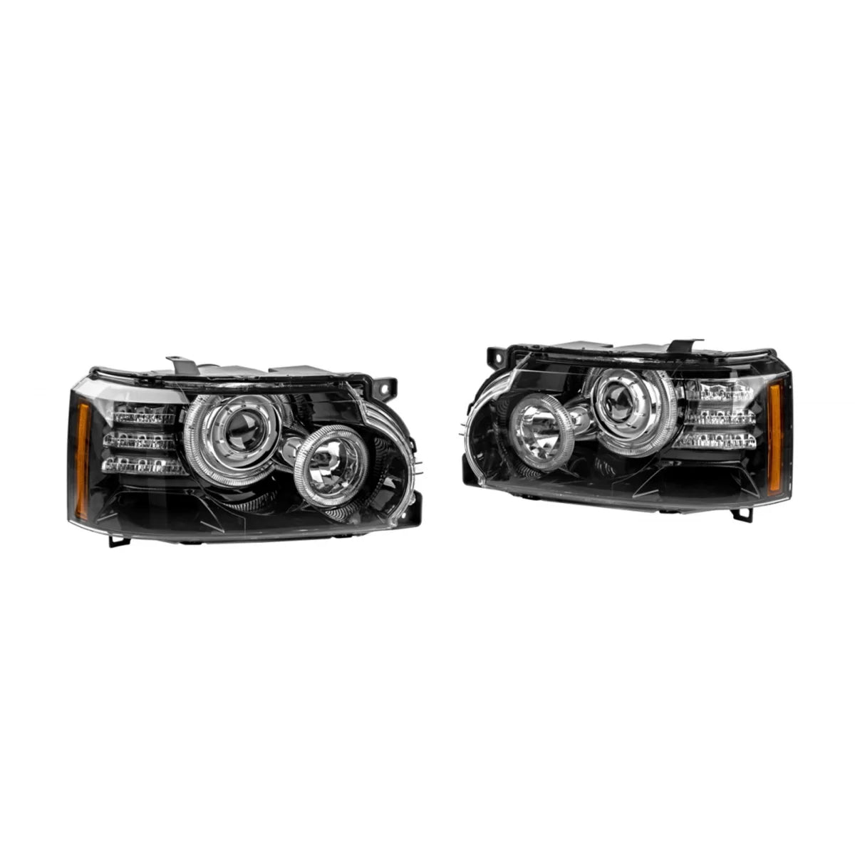 Fari Anteriori Tuning Base Nera Sinistro e Destro per Range Rover Vogue L322