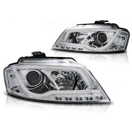Fari Anteriori con Luci Diurne Audi A3 8P 2008-2012 3d/5d Dx e Sx
