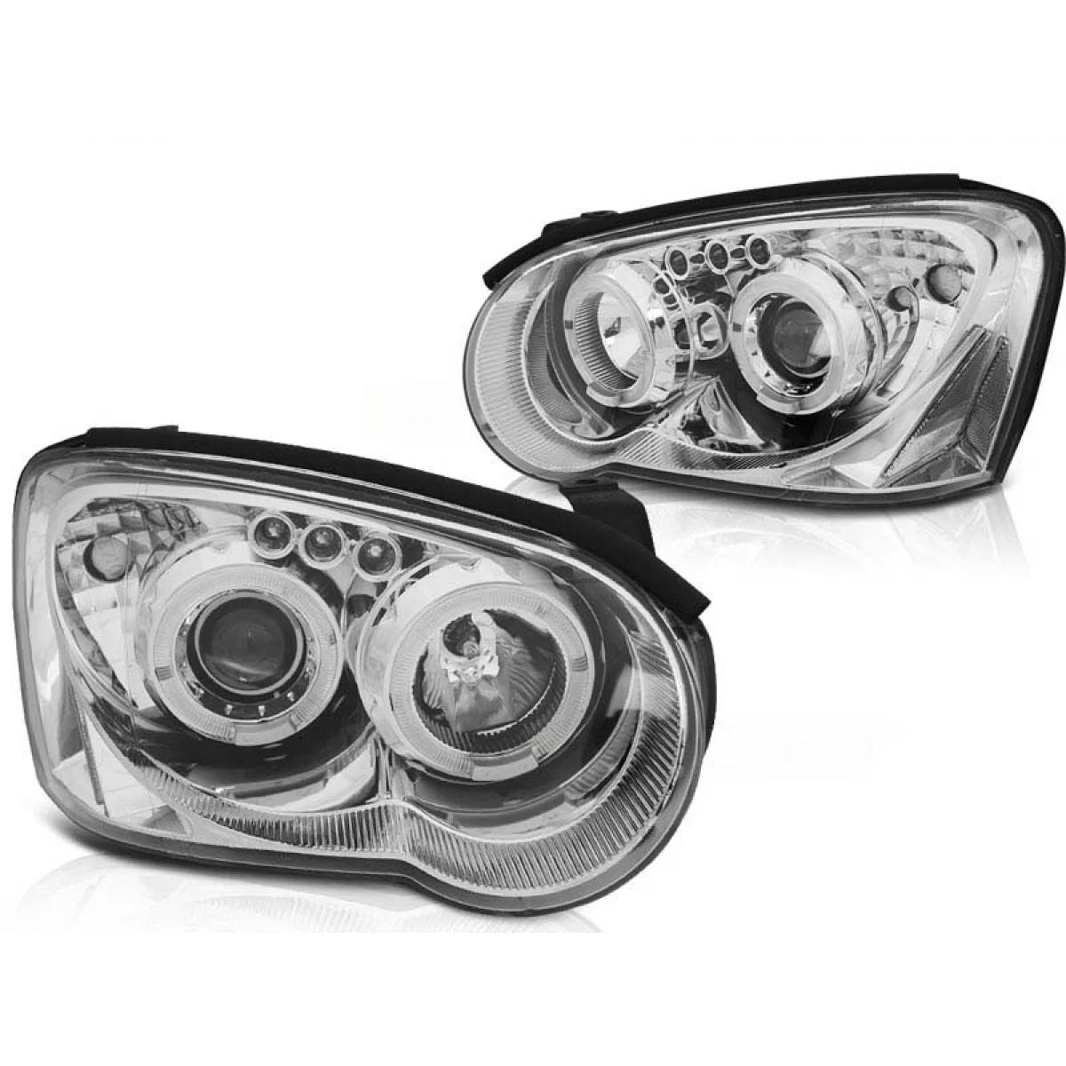 Fari Anteriori Tuning Sinistro e Destro per Subaru Impreza Ii Gd 2003-2005