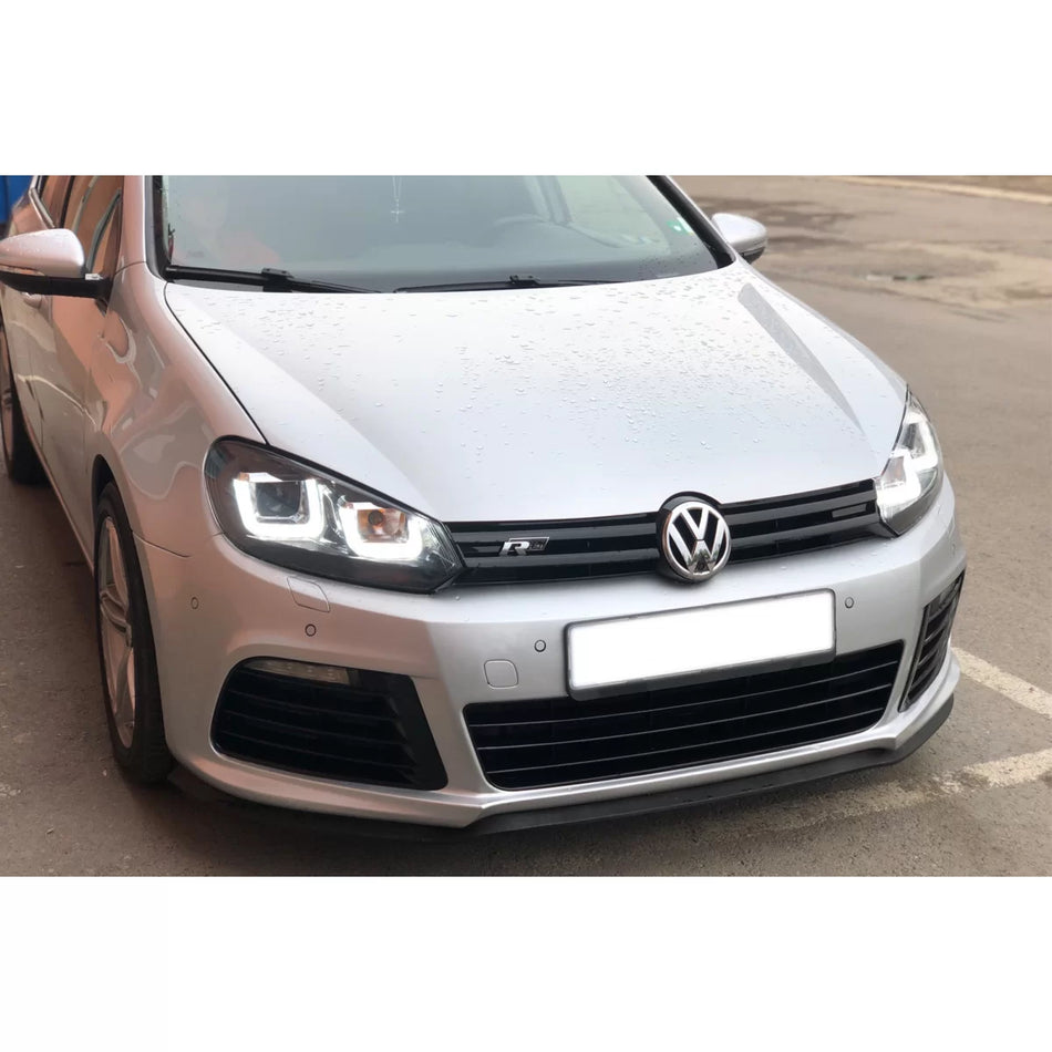 Fari Tuning Anteriore Dx e Sx Base Nera per Volkswagen Golf Vi 2008-2012