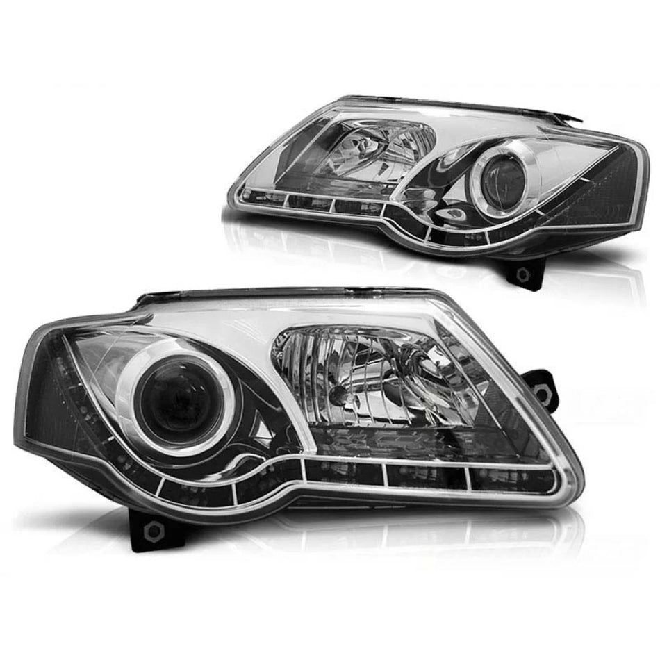 Fari Tuning Anteriori Sinistro e Destro per Volkswagen Passat B6 3C 2005-2010