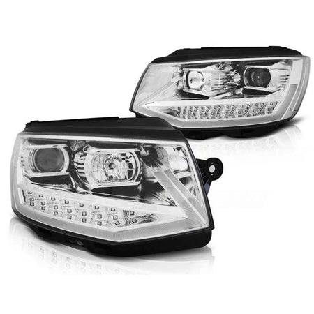 Fari Anteriori Cromati Sinistro e Destro per Volkswagen Transporter T6 dal 2015