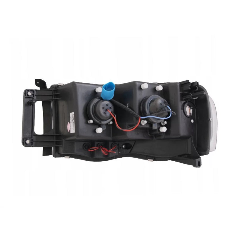 Fari Anteriori Tubolari Neri per Dodge Ram 02-06