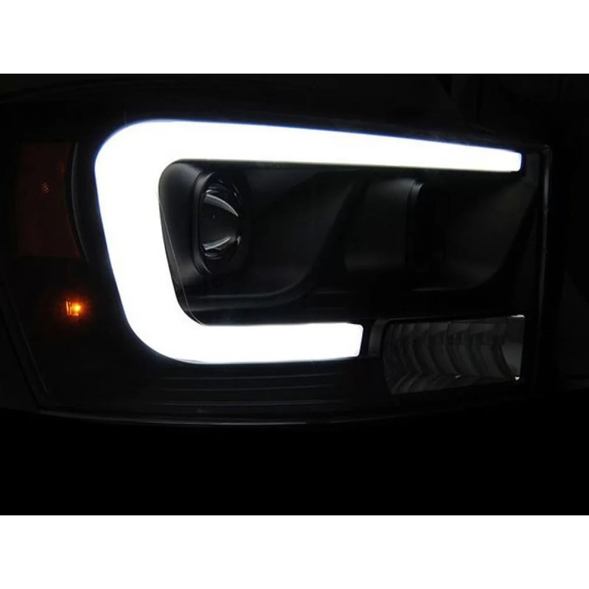 Fari Tuning Anteriori Tubolari Neri per Dodge Ram 06-08