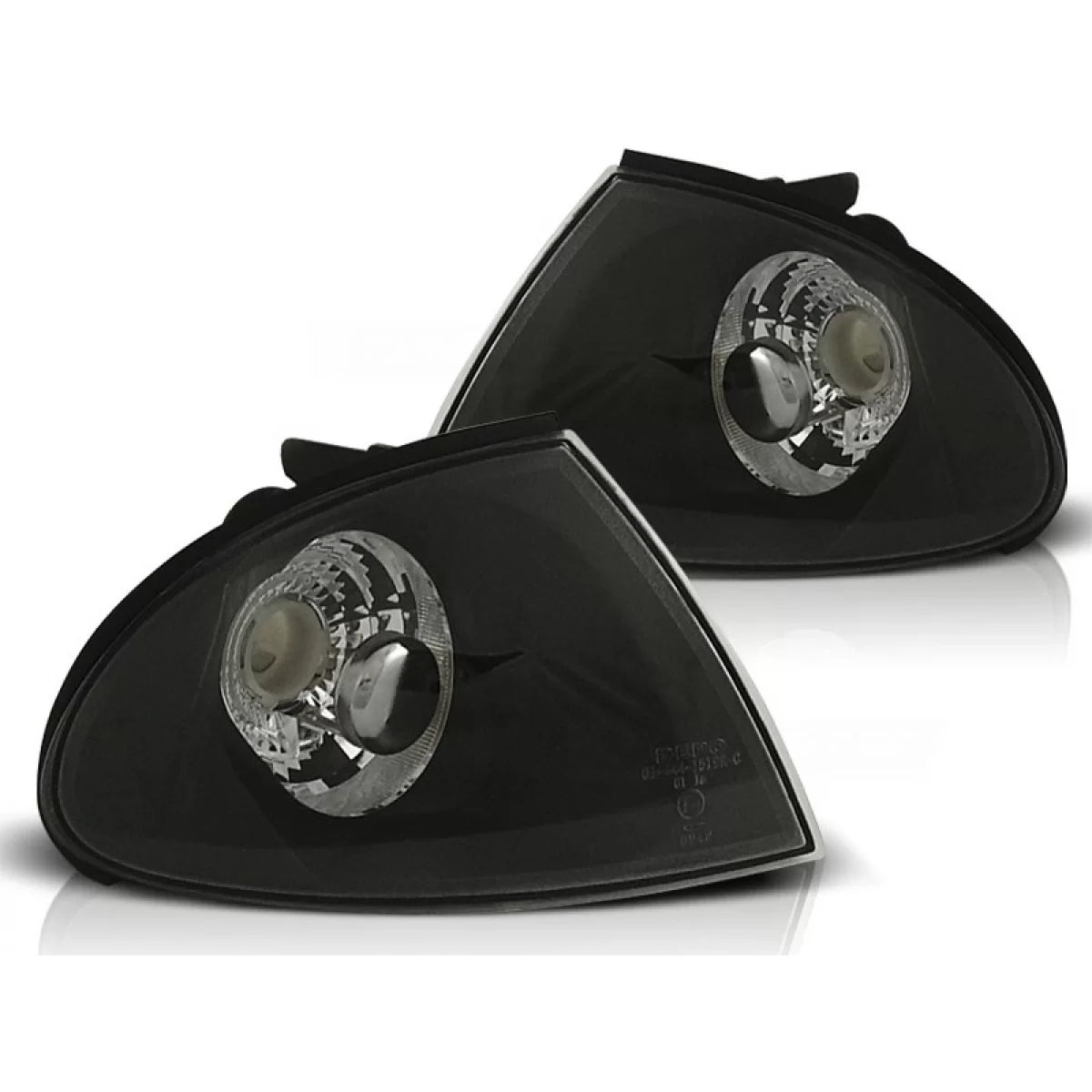 Set Indicatori Tuning Anteriore Nero Sinistro Destro per BMW Serie 3 E46