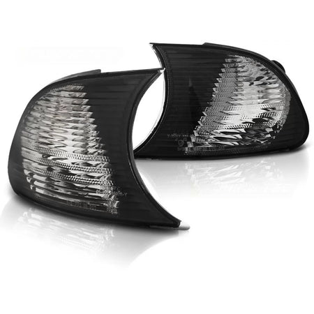 Set Indicatori Tuning Anteriore Dx Sx Cromato con Cornice Fumè BMW Serie 3 E46